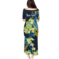 Personalised Tuvalu Beautiful Plumeria Flower Puletasi LT9 - Polynesian Pride