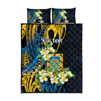 Personalised Tuvalu Beautiful Plumeria Flower Quilt Bed Set LT9 - Polynesian Pride