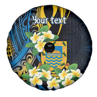 Personalised Tuvalu Beautiful Plumeria Flower Spare Tire Cover LT9 - Polynesian Pride