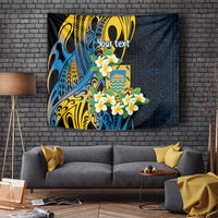 Personalised Tuvalu Beautiful Plumeria Flower Tapestry