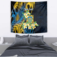 Personalised Tuvalu Beautiful Plumeria Flower Tapestry
