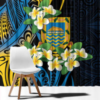 Personalised Tuvalu Beautiful Plumeria Flower Window Curtain LT9 - Polynesian Pride