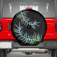 New Zealand Spare Tire Cover Aotearoa Silver Fern Mixed Papua Shell Green Vibe LT9 - Polynesian Pride