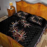 New Zealand Quilt Bed Set Aotearoa Silver Fern Mixed Papua Shell Red Vibe LT9 - Polynesian Pride