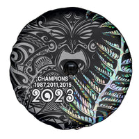 New Zealand Rugby Spare Tire Cover NZ Black Fern Champions History With Papua Shell LT9 - Polynesian Pride