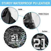 Custom New Zealand Rugby Spare Tire Cover NZ Black Fern Champions History With Papua Shell LT9 - Polynesian Pride