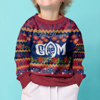 Personalised Guam Christmas Kid Ugly Christmas Sweater Felis Pusgua Santa Beach Polynesian Pattern LT9 - Polynesian Pride