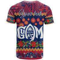 Personalised Guam Christmas T Shirt Felis Pusgua Santa Beach Polynesian Pattern LT9 - Polynesian Pride