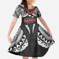 Samoa Black Saturday Family Matching Tank Maxi Dress and Hawaiian Shirt Samoa mo Samoa with Black Ula Fala