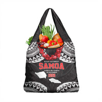 Samoa Black Saturday Grocery Bag Samoa mo Samoa with Black Ula Fala