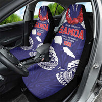 Samoa Black Saturday Car Seat Cover Samoa mo Samoa with Blue Ula Fala