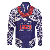 Samoa Black Saturday Family Matching Puletasi and Hawaiian Shirt Samoa mo Samoa with Blue Ula Fala