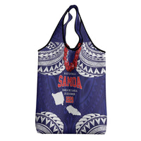 Samoa Black Saturday Grocery Bag Samoa mo Samoa with Blue Ula Fala