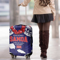 Samoa Black Saturday Luggage Cover Samoa mo Samoa with Blue Ula Fala