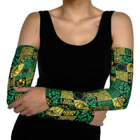 Cook Islands Mere Kiritimiti Arm Sleeves Pacific Patchwork Xmas Vibes - Polynesian Pride