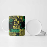Cook Islands Mere Kiritimiti Ceramic Mug Pacific Patchwork Xmas Vibes - Polynesian Pride