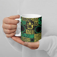Cook Islands Mere Kiritimiti Ceramic Mug Pacific Patchwork Xmas Vibes - Polynesian Pride