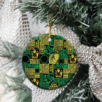 Cook Islands Mere Kiritimiti Ceramic Ornament Pacific Patchwork Xmas Vibes - Polynesian Pride