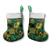 Cook Islands Mere Kiritimiti Christmas Stocking Pacific Patchwork Xmas Vibes - Polynesian Pride
