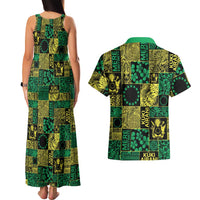 Cook Islands Mere Kiritimiti Couples Matching Tank Maxi Dress and Hawaiian Shirt Pacific Patchwork Xmas Vibes LT9 - Polynesian Pride