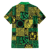Cook Islands Mere Kiritimiti Family Matching Off Shoulder Maxi Dress and Hawaiian Shirt Pacific Patchwork Xmas Vibes LT9 - Polynesian Pride