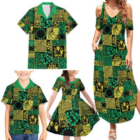 Cook Islands Mere Kiritimiti Family Matching Summer Maxi Dress and Hawaiian Shirt Pacific Patchwork Xmas Vibes LT9 - Polynesian Pride