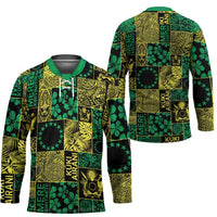 Cook Islands Mere Kiritimiti Hockey Jersey Pacific Patchwork Xmas Vibes LT9 - Polynesian Pride