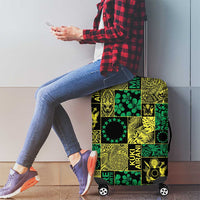 Cook Islands Mere Kiritimiti Luggage Cover Pacific Patchwork Xmas Vibes - Polynesian Pride