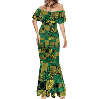 Cook Islands Mere Kiritimiti Mermaid Dress Pacific Patchwork Xmas Vibes - Polynesian Pride