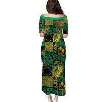 Cook Islands Mere Kiritimiti Puletasi Pacific Patchwork Xmas Vibes LT9 - Polynesian Pride