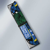 Solomon Islands Meri Kirihimete Auto Sun Shade Pacific Patchwork Xmas Vibes - Polynesian Pride