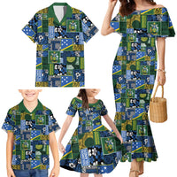Solomon Islands Meri Kirihimete Family Matching Mermaid Dress and Hawaiian Shirt Pacific Patchwork Xmas Vibes - Polynesian Pride