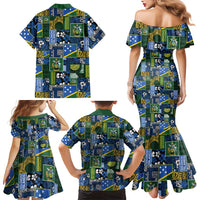 Solomon Islands Meri Kirihimete Family Matching Mermaid Dress and Hawaiian Shirt Pacific Patchwork Xmas Vibes - Polynesian Pride