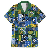 Solomon Islands Meri Kirihimete Family Matching Short Sleeve Bodycon Dress and Hawaiian Shirt Pacific Patchwork Xmas Vibes - Polynesian Pride