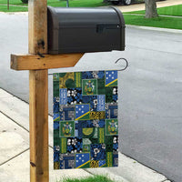 Solomon Islands Meri Kirihimete Garden Flag Pacific Patchwork Xmas Vibes - Polynesian Pride