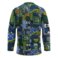 Solomon Islands Meri Kirihimete Hockey Jersey Pacific Patchwork Xmas Vibes LT9 - Polynesian Pride