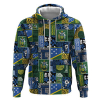 Solomon Islands Meri Kirihimete Hoodie Pacific Patchwork Xmas Vibes - Polynesian Pride