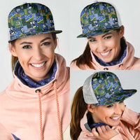 Solomon Islands Meri Kirihimete Mesh Trucker Cap Pacific Patchwork Xmas Vibes LT9 - Polynesian Pride