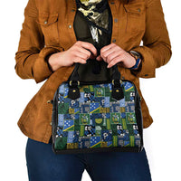 Solomon Islands Meri Kirihimete Shoulder Handbag Pacific Patchwork Xmas Vibes - Polynesian Pride