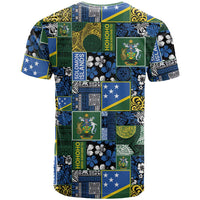 Solomon Islands Meri Kirihimete T Shirt Pacific Patchwork Xmas Vibes LT9 - Polynesian Pride