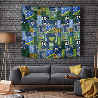 Solomon Islands Meri Kirihimete Tapestry Pacific Patchwork Xmas Vibes - Polynesian Pride