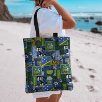 Solomon Islands Meri Kirihimete Tote Bag Pacific Patchwork Xmas Vibes - Polynesian Pride