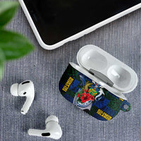 Solomon Islands Meri Kirihimete AirPods Case Funny Santa Riding Shark LT9 - Polynesian Pride