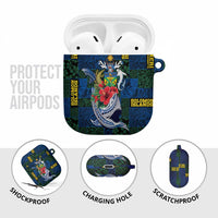 Solomon Islands Meri Kirihimete AirPods Case Funny Santa Riding Shark LT9 - Polynesian Pride