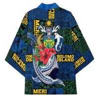 Solomon Islands Meri Kirihimete Kimono Funny Santa Riding Shark - Polynesian Pride