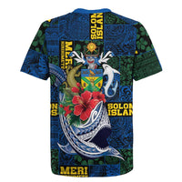 Solomon Islands Meri Kirihimete Rugby Jersey Funny Santa Riding Shark LT9 - Polynesian Pride