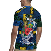 Solomon Islands Meri Kirihimete Rugby Jersey Funny Santa Riding Shark LT9 - Polynesian Pride