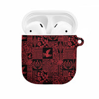 Black Tonga Kilisimasi Fiefia AirPods Case Pacific Patchwork Xmas Vibes LT9 Black - Polynesian Pride