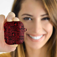 Black Tonga Kilisimasi Fiefia AirPods Case Pacific Patchwork Xmas Vibes LT9 - Polynesian Pride