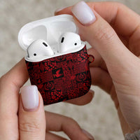 Black Tonga Kilisimasi Fiefia AirPods Case Pacific Patchwork Xmas Vibes LT9 - Polynesian Pride